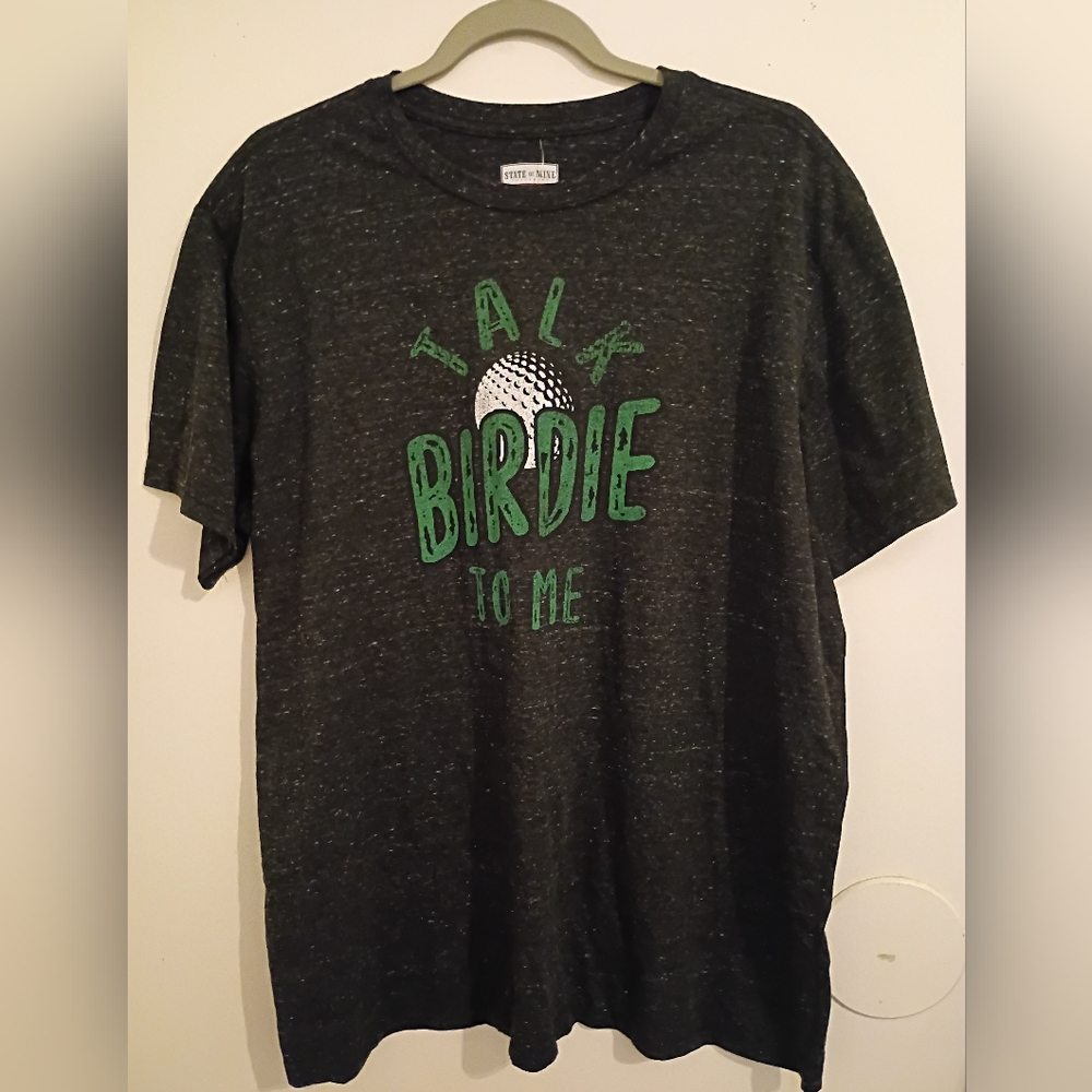 State of‎ Mind Men's Black Tee with Green Golf Graphic Sz XL